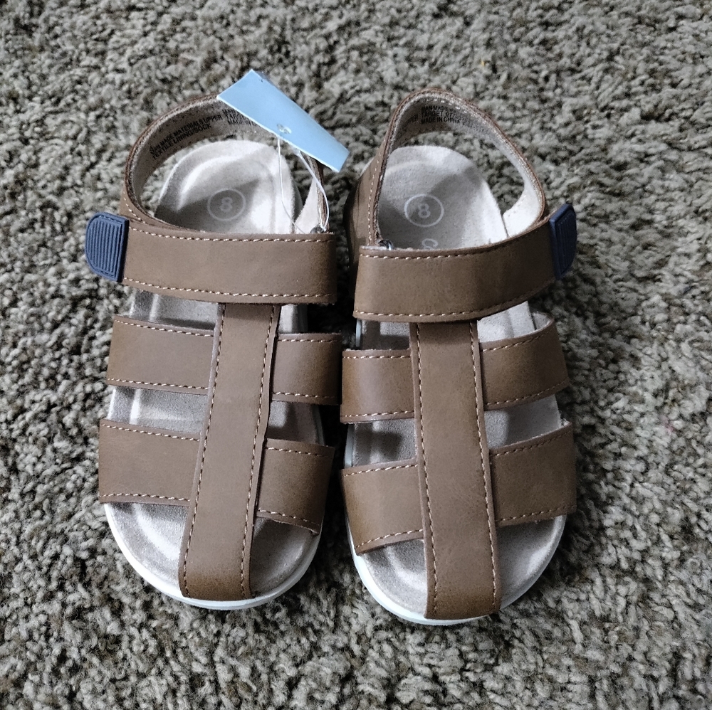 Toddler boys sandals size 8 new